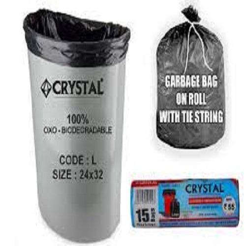 Crystal Oxo-Degradable Black Garbage Bag (Medium) 1kg