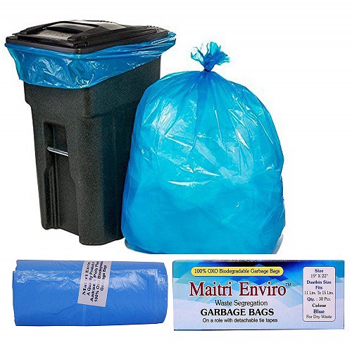 Crystal Oxo-Degradable Blue Garbage Bag Roll (Medium)  150gm