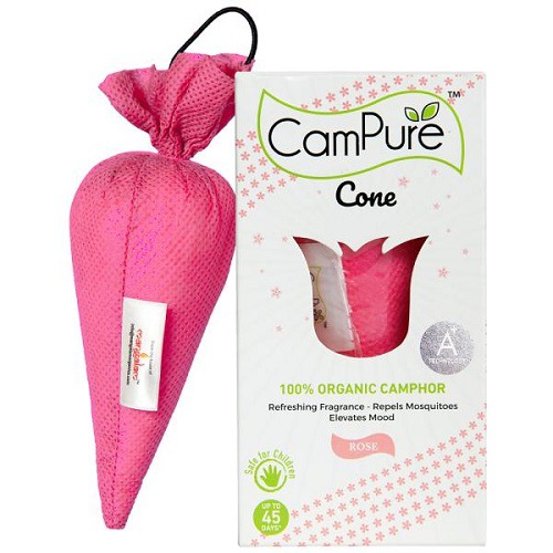 CamPure Rose Camphor Cone Air Freshener 60 gm