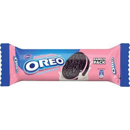 Oreo Strawberry Sandwich Cream Biscuits 100gm