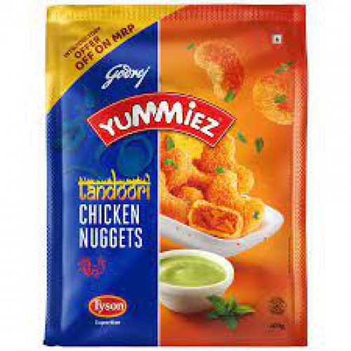Yummiez Tandoori Chicken Nuggets - Ready To Eat, Crispy, Fried, 400 g