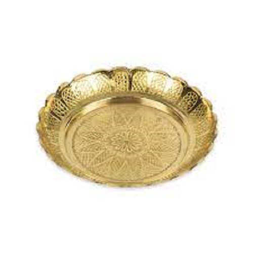 Klassic Puja Thali - Gold, Brass 1 pc  250gm