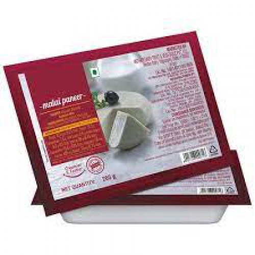 mother dairy Malai Paneer - Rich In Protein, Calcium, Made From Cow's Milk, Creamy, For Snacks, Gravy Dishes, 200 g