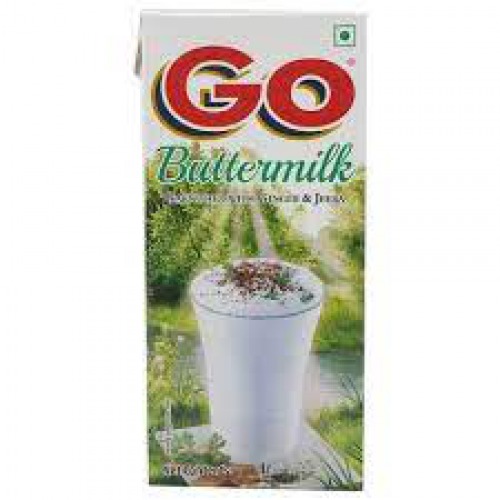Go Butter Milk - Ginger & Jeera, Spiced, 180 ml Carton