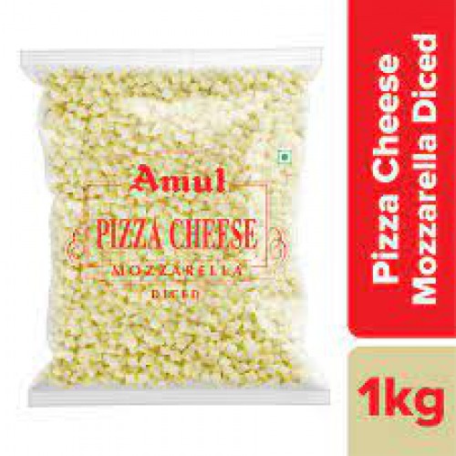Amul Pizza Cheese - Mozzarella, Diced, 1 kg Pouch