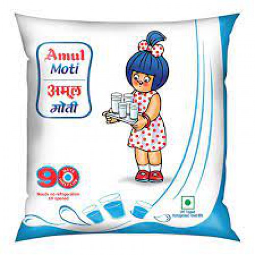 Amul Moti - Homogenised Toned Milk, 450 ml Pouch