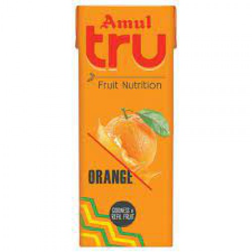 Amul Tru Orange, 180 ml Tetra Pak
