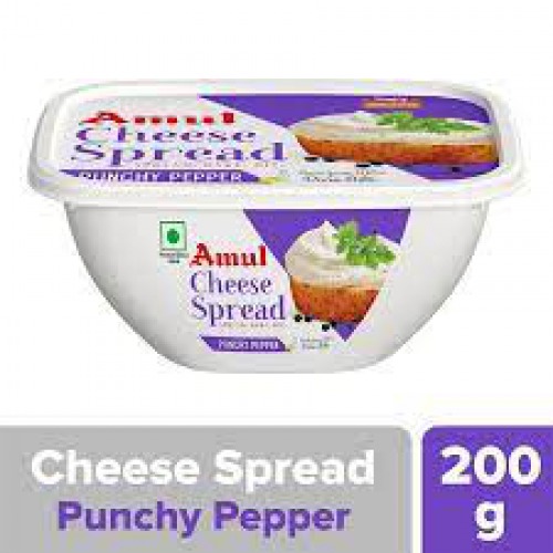 Amul Cheese Spread - Punchy Pepper, 200 gm Tub