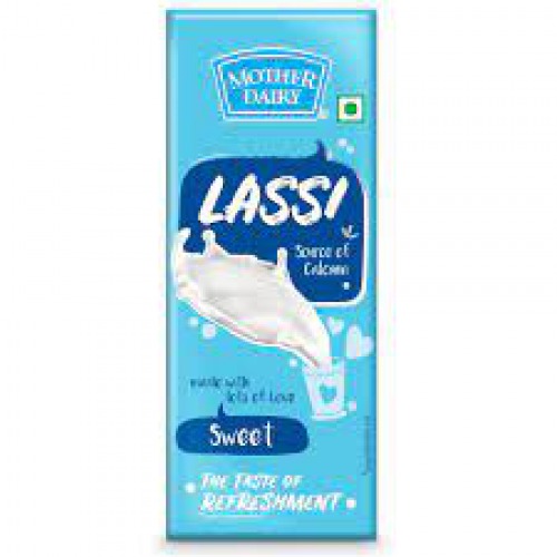 mother dairy Lassi - Sweetened (Asli Refreshment), 200 ml Carton
