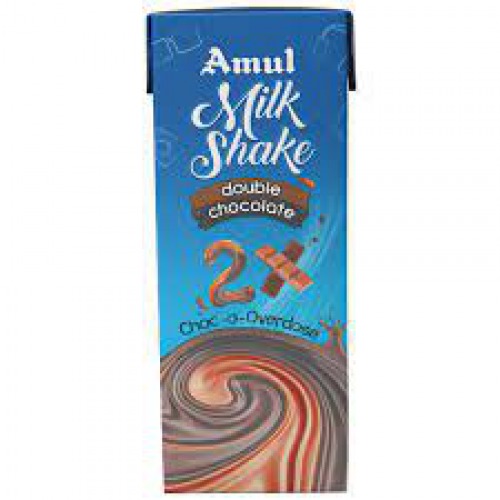 Amul Double Choc Milkshake, 180 ml Tetra Pak
