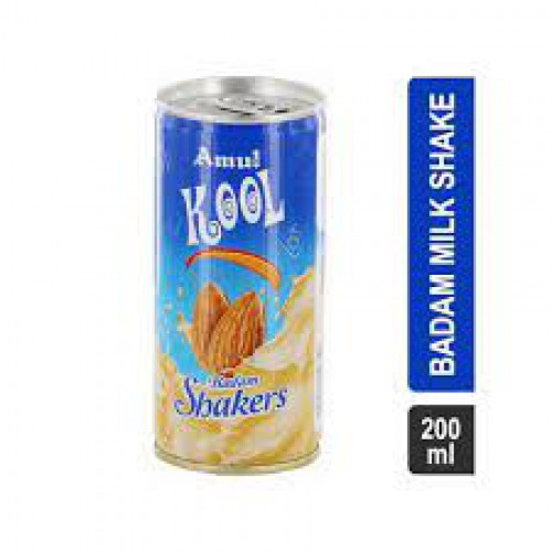 Amul Kool Milk Shake - Badam, 200 ml Can