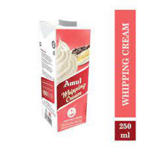 Amul Pure Milk Whipping Cream, 250 ml Carton