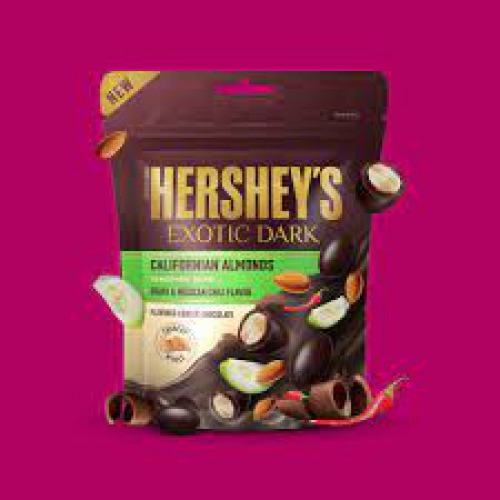 Hersheys Exotic Dark Chocolate Californian Almonds - With Guava & Mexican Chilli Flavour, 90 g