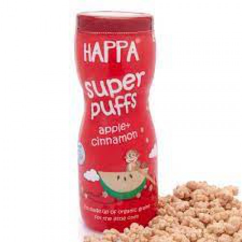 Happa Apple and Cinnamon Puffs  60gm