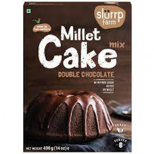 Slurrp Farm Multi Grain Double Chocolate Millet Cake Mix (Wheat and Maida Free)  200gm