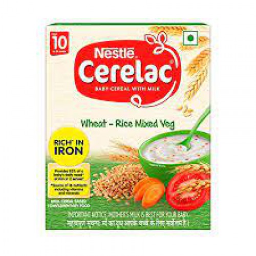 Nestle Cerelac Wheat Rice Mixed Veg Baby Cereal (From 10 to 24 Months)   300gm