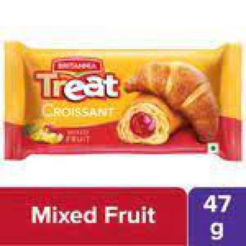 Britannia Treat Croissant - Mixed Fruit, soft, 100% Veg, 47 g