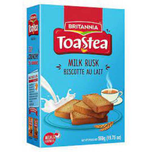 Britannia Toastea Milk Rusk Toast - Crispy Baked, Premium Quality Teatime Snack, 200 g