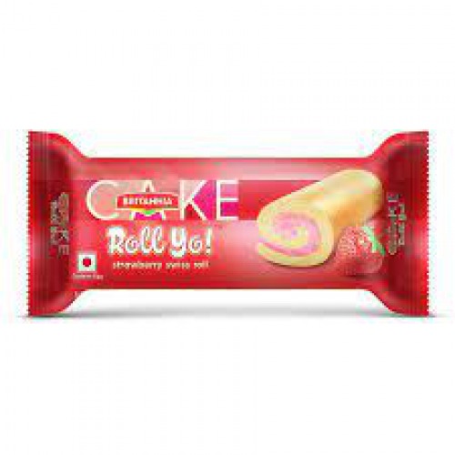 Britannia Roll Yo! Swiss Roll - Strawberry Swiss Roll, 28 g