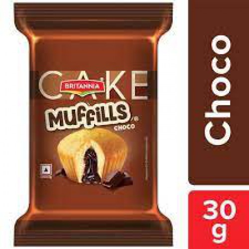 Britannia Choco Muffills - Centre Filled, Soft, Spongy & Fluffy, Dessert/Snack, 30 g