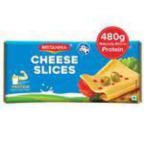 Britannia Processed Cheese Slice - Goodness of Cow's Milk, 480 g Pouch