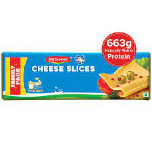 Britannia Cheese Slices - Made From Cow Milk, 663 g Pouch