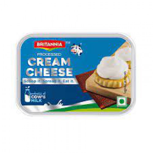 Britannia Processed Cream Cheese Spread - Goodness of Cow's Milk, 180 g Tub