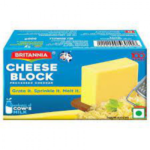 Britannia Processed Cheese Block - Goodness of Cow's Milk, 200 g Carton