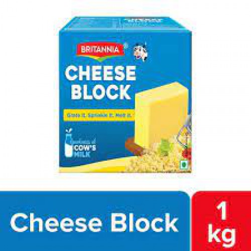 Britannia Processed Cheese Block - Goodness of Cow's Milk, 1 kg Carton
