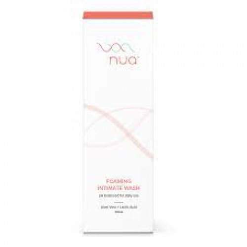Nua Foaming Intimate Wash - Aloe Vera & Lactic Acid Formula, Maintains pH Balance, 100 ml