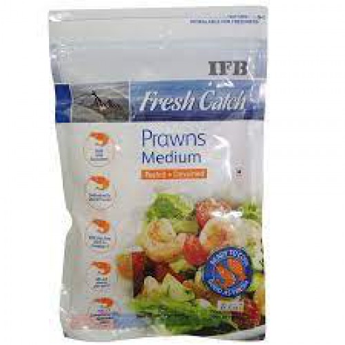 Ifb Fresh Catch Prawns - Medium, 200 g Approx 48 - 52 pcs