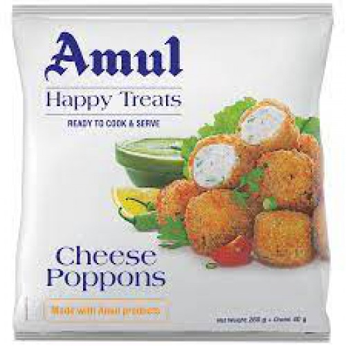 Amul Happy Treats Ready To Cook & Serve - Cheese Poppons, 300 g