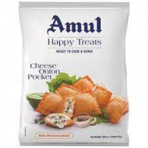 Amul Happy Treats Ready to Cook & Serve - Cheese Onion Pockets, 320 g