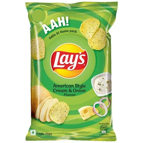 Lay's American Style Cream & Onion Flavour Potato Chips 100gm