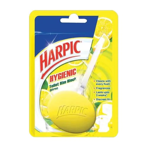 Harpic Hygienic Toilet Cleaner Rim Block (Citrus) 30gm