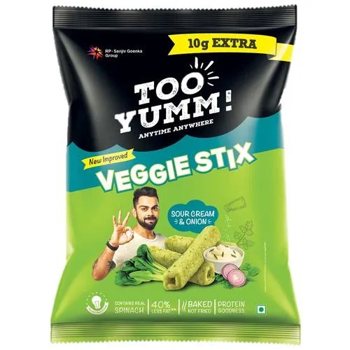 Too Yumm Veggie Stix Sour Cream & Onion Crisps 80gm