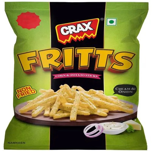 Crax Fritts Cream & Onion Crisps 50gm