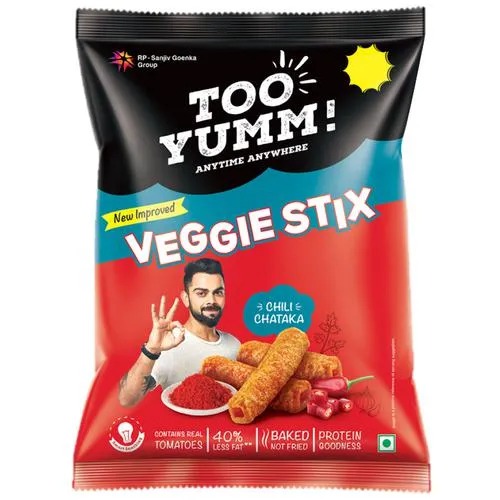 Too Yumm Veggie Stix Chili Chataka Crisps 75gm
