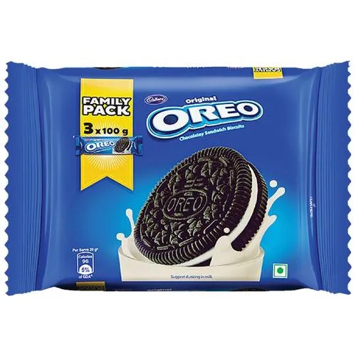 Cadbury Oreo Vanilla Family Pack Sandwich Cream Biscuits  300gm