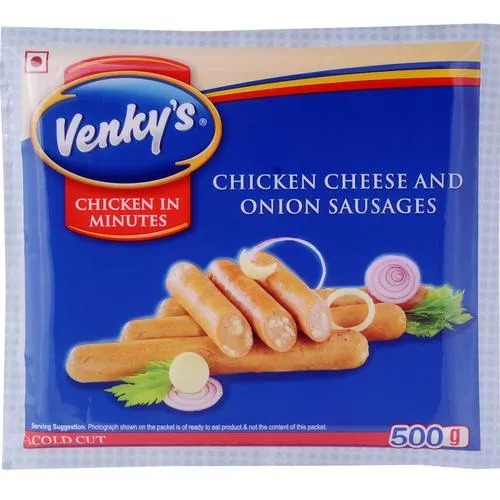 Venkys Chicken - Cheese & Onion Sausages, 500 g