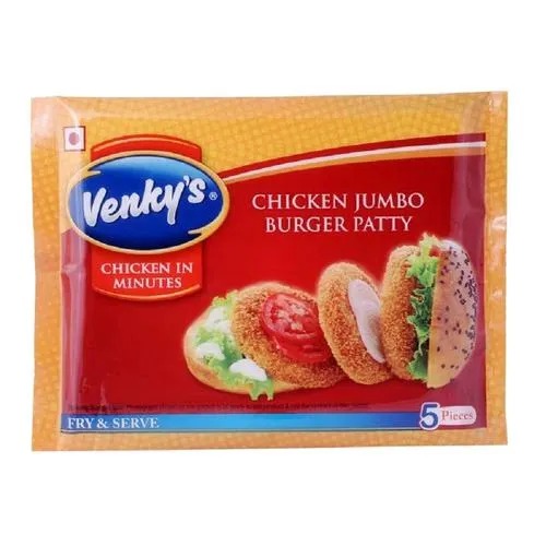 Venkys Burger Patty - Chicken, Jumbo, 450 g