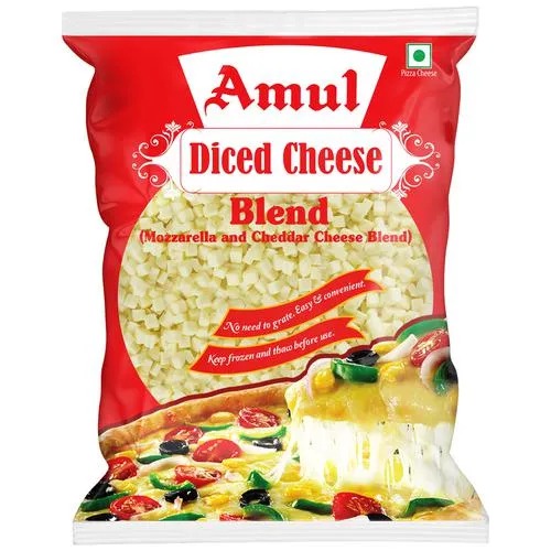Amul Diced Cheese Blend, 200 g Pouch