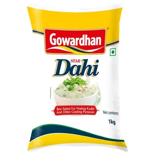 Gowardhan Gow Star Dahi - SM Pouch Curd, 1 Kg Pouch
