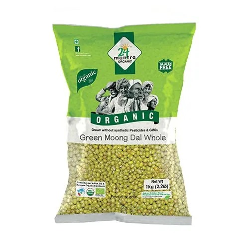 24 Mantra Organic Moong (Sabut) 500gm