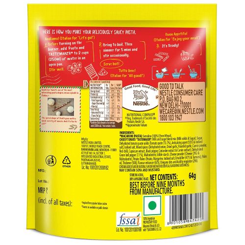 Maggi Pazzta Instant Pasta - Cheesy Tomato Twist, 64g Pouch
