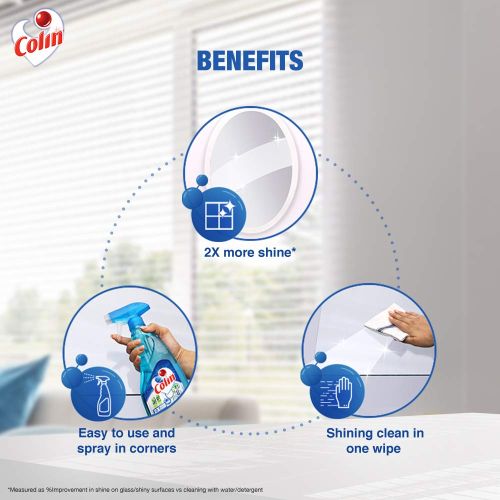 Colin Glass and Surface Cleaner Spray with Shine Boosters - 500 ml