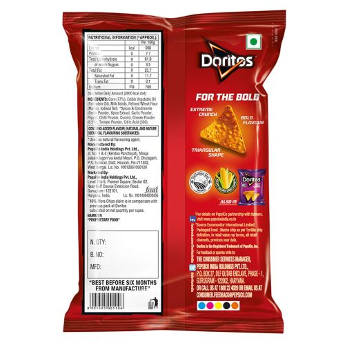 Doritos Nacho Cheese, 66g Pouch, 66 g
