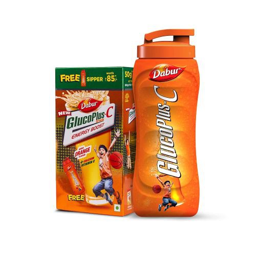 Dabur GlucoPlus-C Orange Energy Drink - Get Sipper Free 1kg