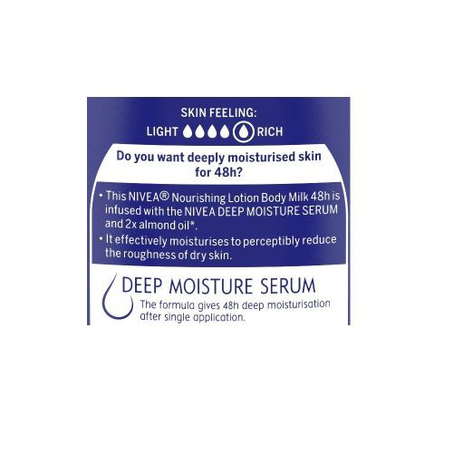 NIVEA Body Lotion for Very Dry Skin, Nourishing Body Milk with 2x Almond Oil, For Men & Women