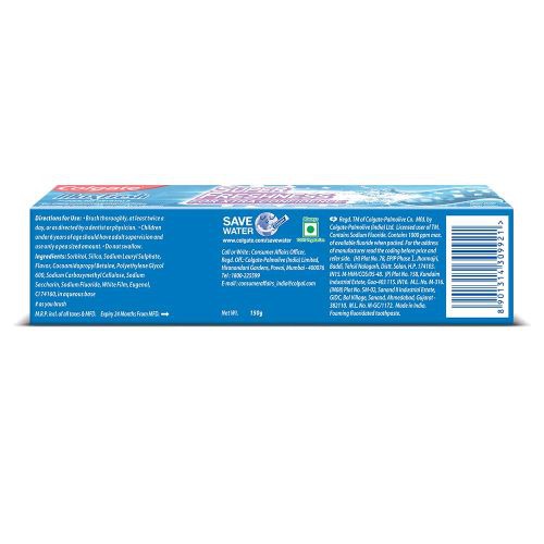 Colgate MaxFresh Toothpaste, Blue Gel Paste with Menthol for Super Fresh Breath, (Peppermint Ice)